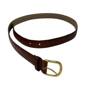 Mundi Women's 34 Authentic Genuine Lizard Leather Skin Designer Belt (31-35")